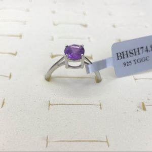 NWT Zambian Amethyst Sterling Silver Ring, Size 8